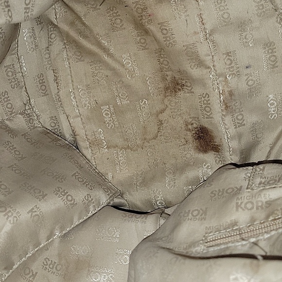 Michael Kors Brown Leather Satchel Shoulder Bag Hobo Tote - Picture 11 of 16